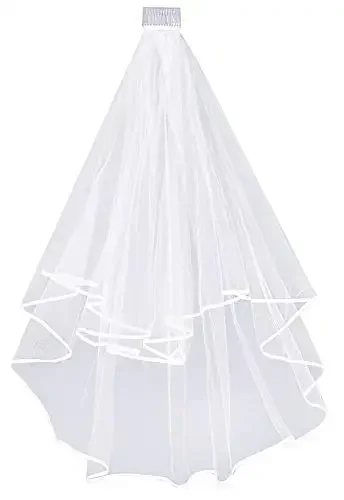 Wedding Veil Ribbon Edge with Comb Women's Bridal Veil for Wedding Party 2023