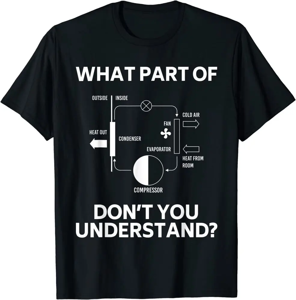 What Part Don't You Understand Funny HVAC Tech Technician Gift T-Shirt New 100% Cotton O-Neck Short Sleeve Casual Mens T-shirt