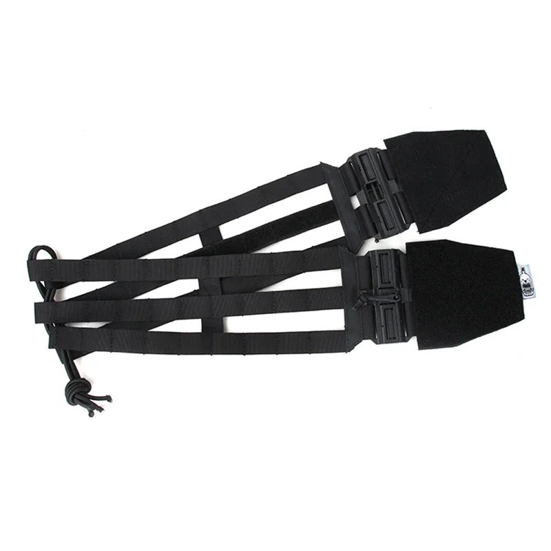 Chaleco táctico negro con sistema MOLLE y hebilla magnética - imagen 3