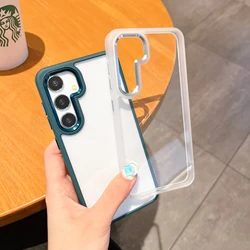High Quality Slim Clear Shockproof Phone Case for Samsung Galaxy S24 Plus Luxury Transparent Simple Back Cover for S24 Ultra