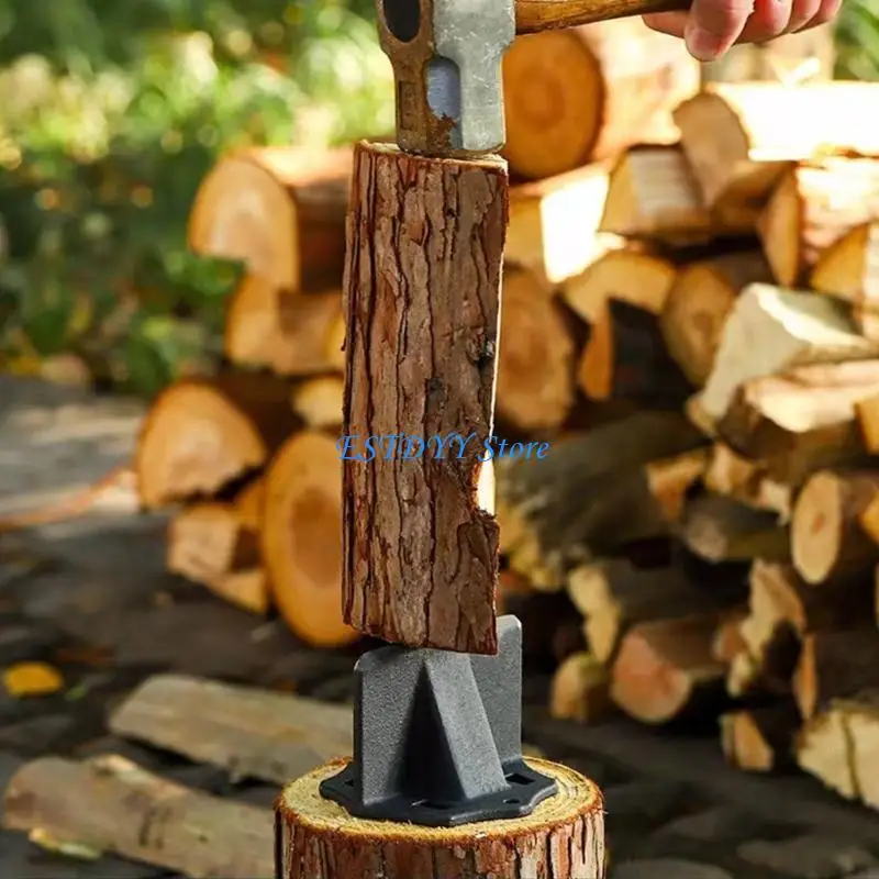 G6DE Carbon Steel Splitter With Protective Grip Manual Splitter Wedges for Camping Backpacking and Bushcrafts Project