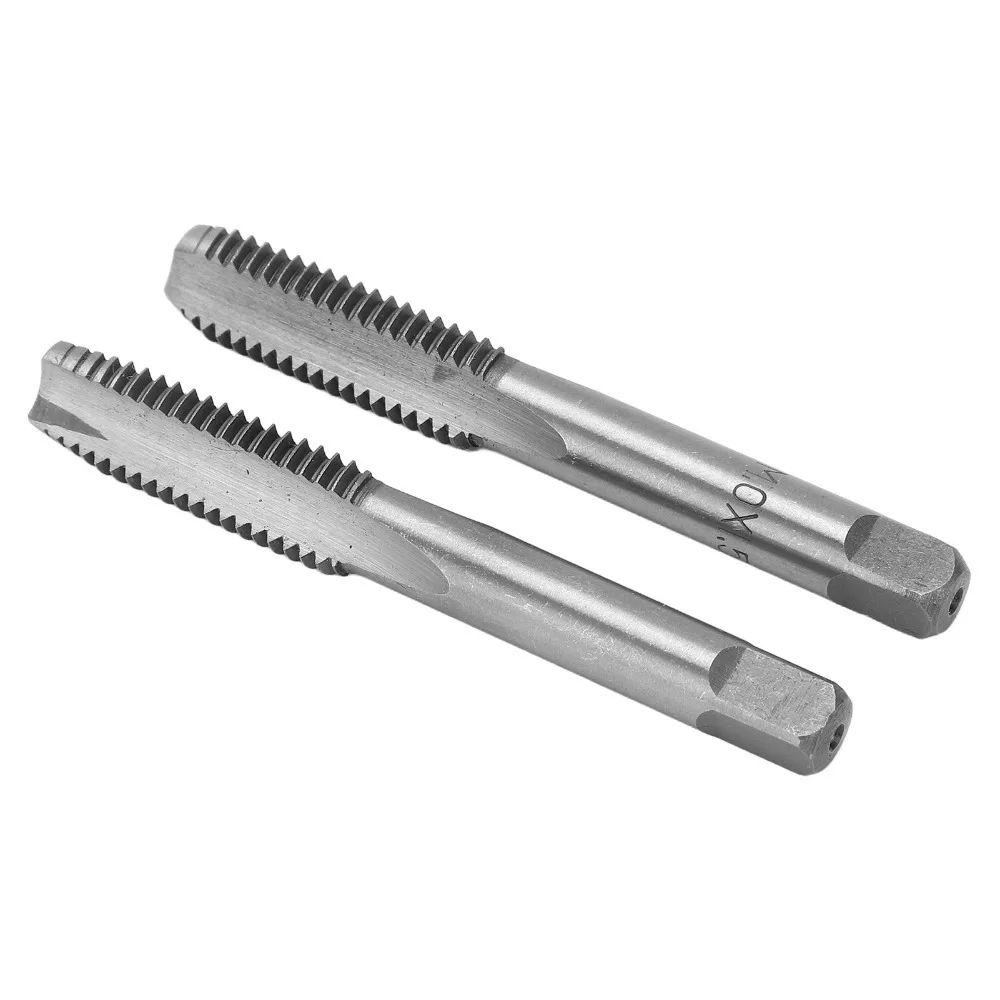 2PCS High Speed Steel Metric Tap M6 x 1mm / M8 x 1.25mm / M10 x 1.5mm Metric Thread Thread Tap Universal Straight Flute Tap