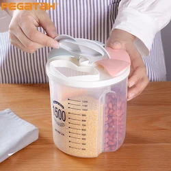 Kitchen Storage Box Food Storage Box Supplies Grain Storage Tank Transparent Organizers Moisture-Proof Sealed Sealed Cans