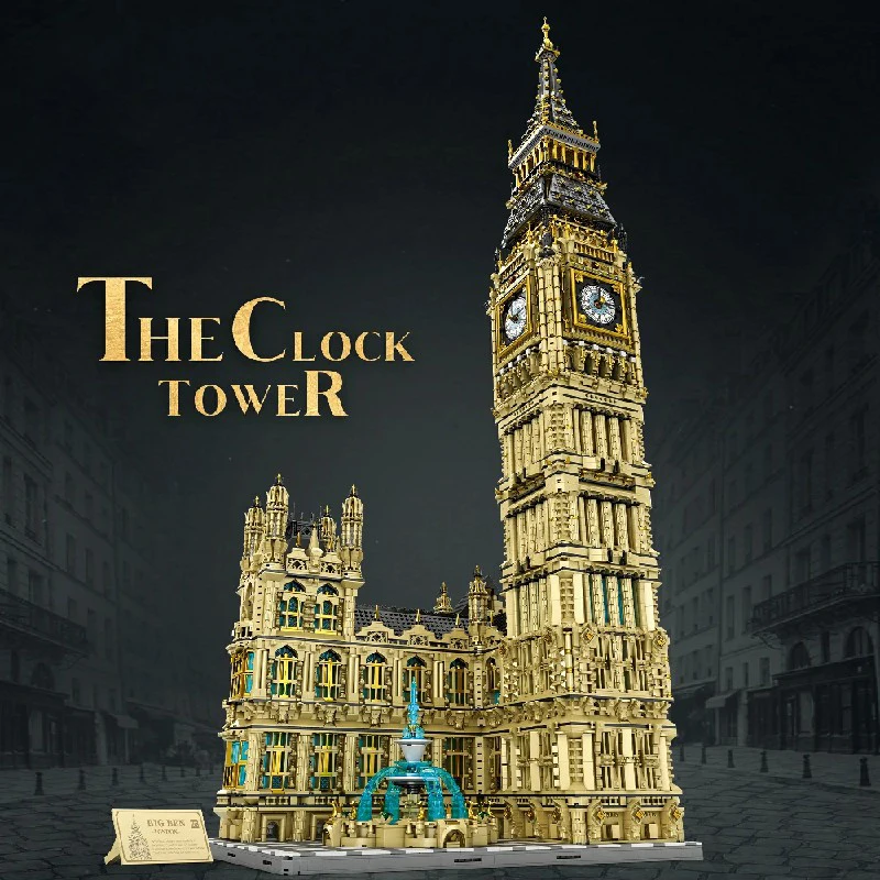 Klemmbausteine UK Big Ben Mittelalterliche Bauklötze Set Reobrix 55012 Wahrzeichen-Architektur Modulares Montagemodell Bausteine-Kit Kreatives Spielzeug Geschenke für Erwachsene 13825 Teile