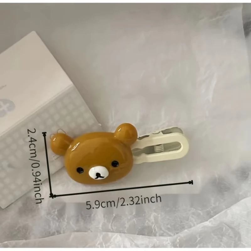 2Pcs/Set Cute Bear Hairpins Set Women Forehead Head Side Bangs Hairpin Children Headdress Girls Hair Accessories image 3