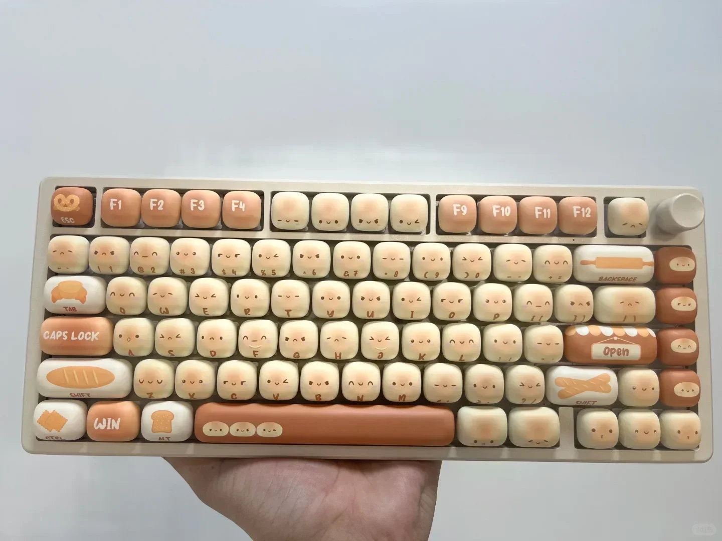 Bread Keycap Pbt Sublimation Mog 139keys Ergonomics Gaming Customized Cute Accessories For Desktop Office Girls Gifts