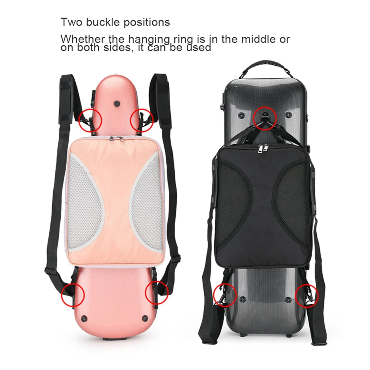 

Универсальный футляр для скрипки из углеродного волокна, жесткий квадратный чехол, легкая сумка для нот, розовый