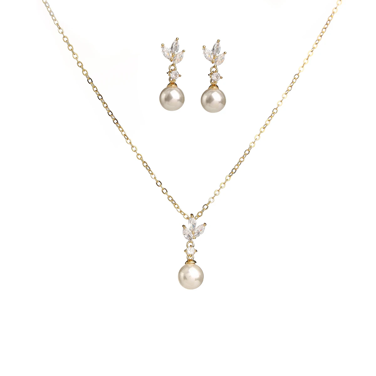 Elegant bridal jewelry wedding prom necklace earrings set women\'s dress accessories