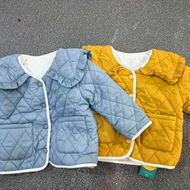 Girls' Cotton Coat for Autumn and Winter, Korean Warm Coat, Thickened Children's Velvet Jacket, New Cotton Jacket