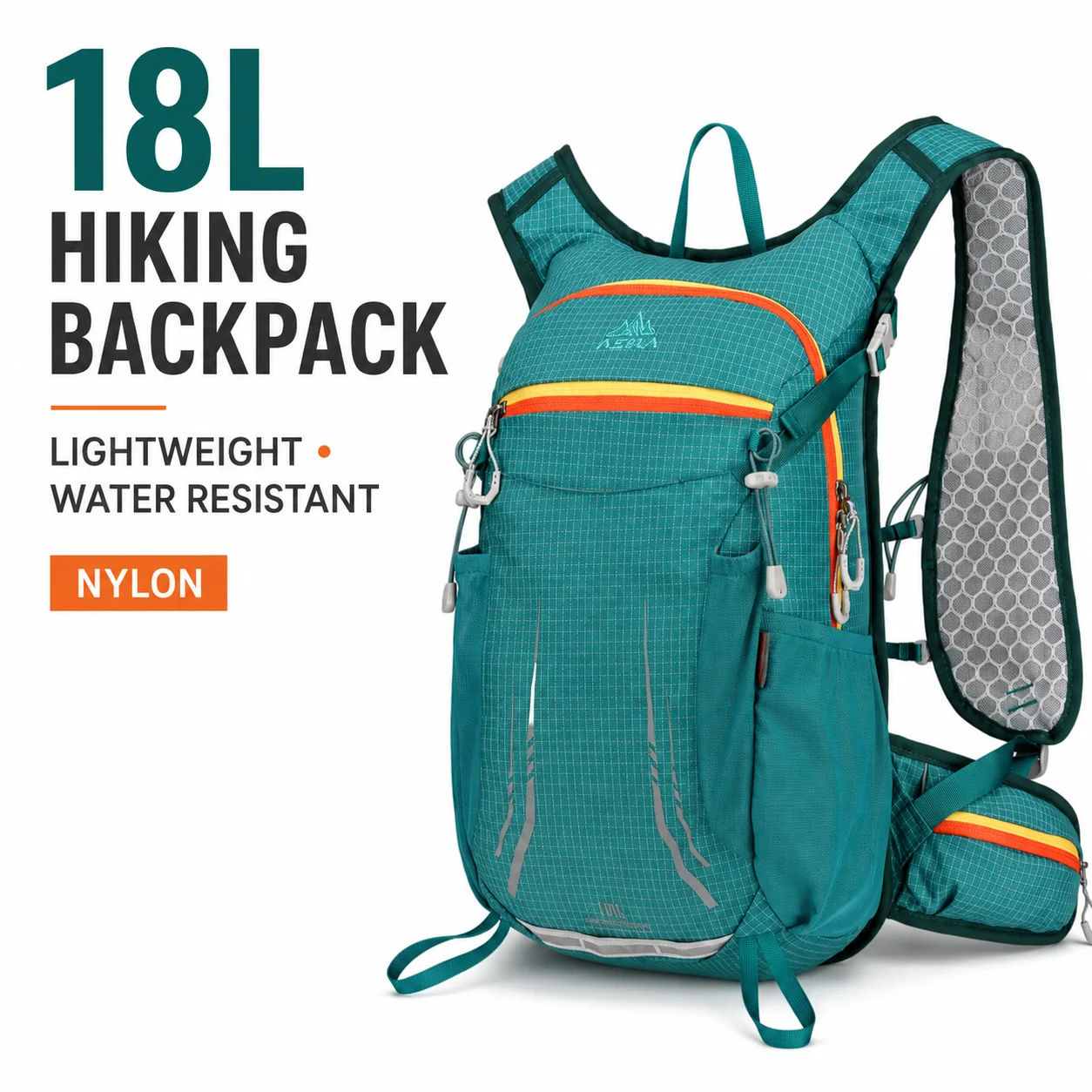 18L Lightweight Hiking Backpack Water Resistant Nylon Outdoor Daypack Cycling Travel Trekking Hydration Backpack for Men Women