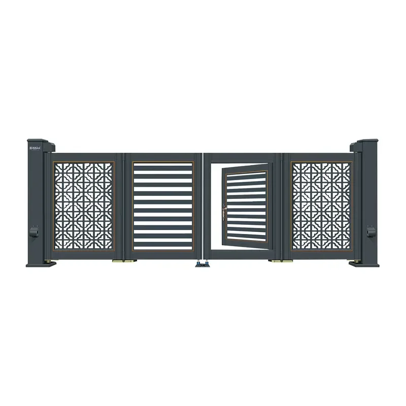 for Modern  Friendly Aluminum Double Fold Automatic Sliding Door Powder Coated Driveway Entry