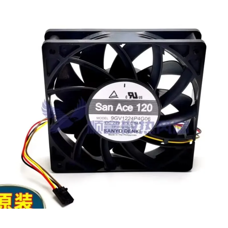 

Sanyo Denki 9GV1224P4G06 DC 24V 0.84A 120x120x25mm 4-Wire Server Cooling Fan