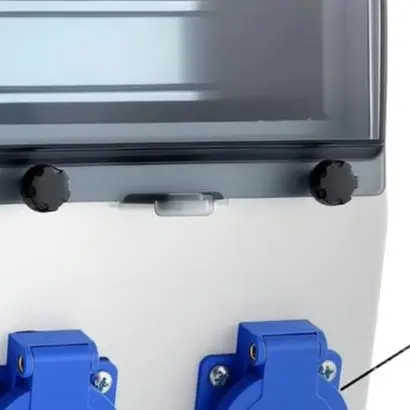Waterproof Construction Power Distributor Empty Wall Box With 2x230V 16A Sockets IP66 Enclosure For Industrial Outdoor Use