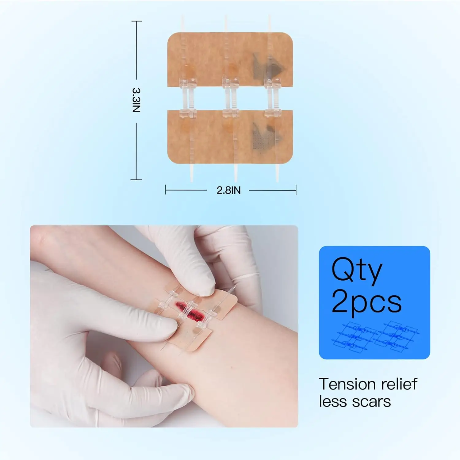 Zip Stitch Emergency Wound Closures Device Repair Wounds Without Stitches Zip Sutures Butterfly Bandaids Health Care