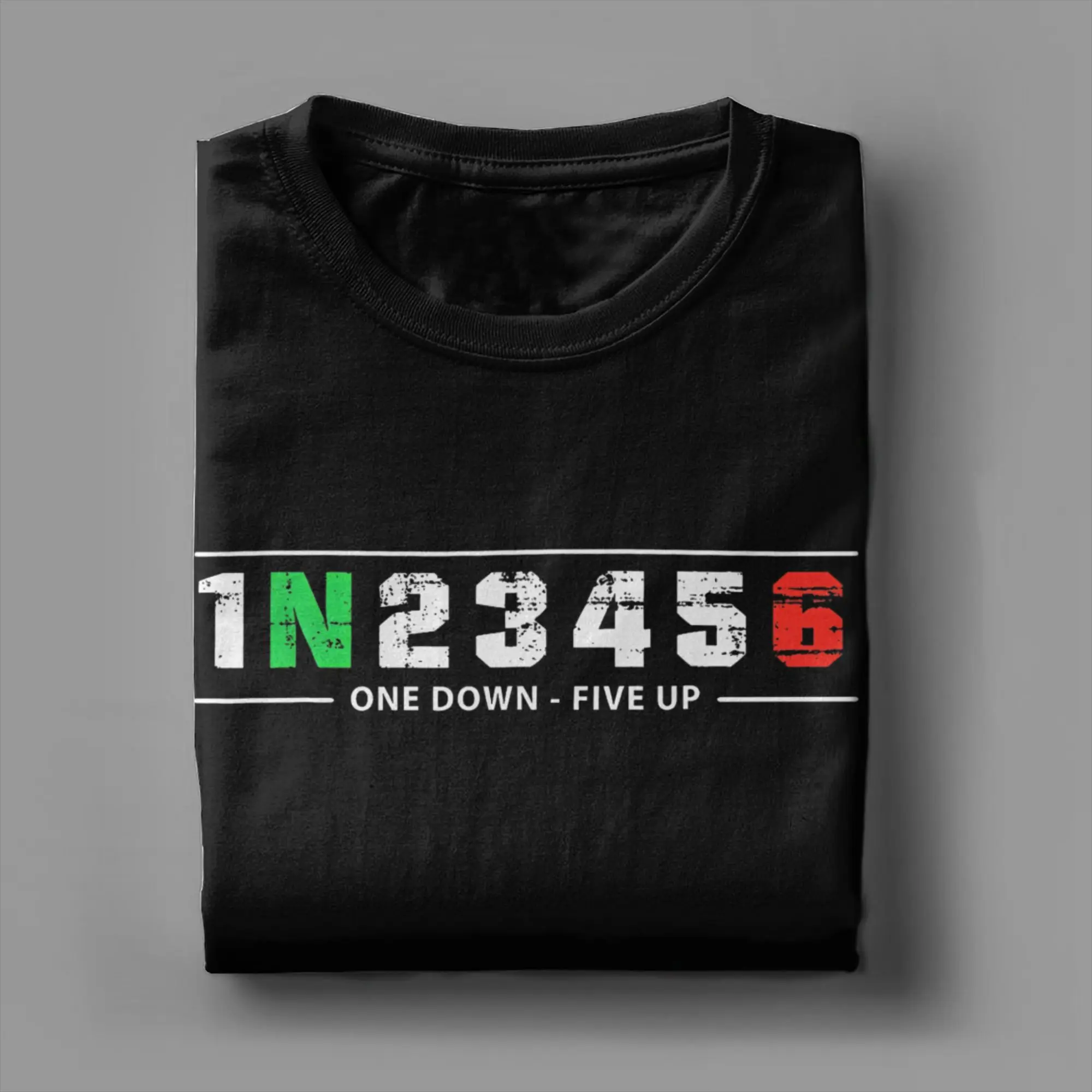 تي شيرت رجالي 1N23456 دراجة نارية التحول السائق دراجة نارية خمر القطن تي شيرت قصير الأكمام تي شيرت الجولة الرقبة الملابس