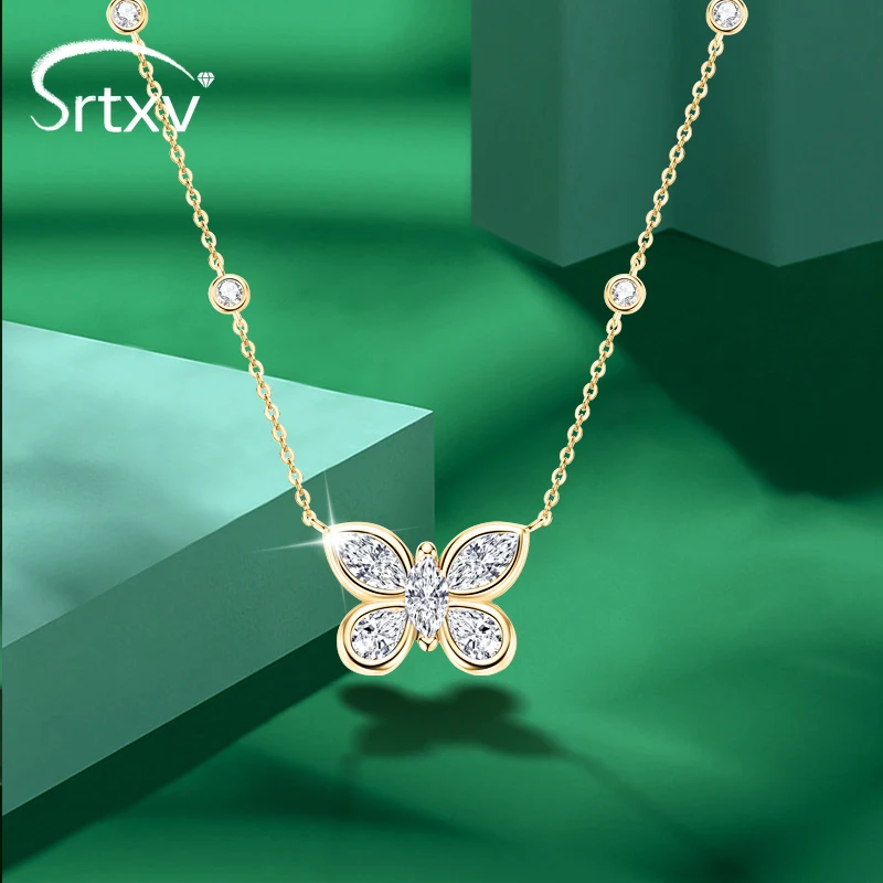 

Модное ожерелье из 100% стерлингового серебра 925 пробы с цирконом 5А для женщин, позолоченное 18 карат, юбилейная свадебная цепочка на шею, подарки для вечеринки