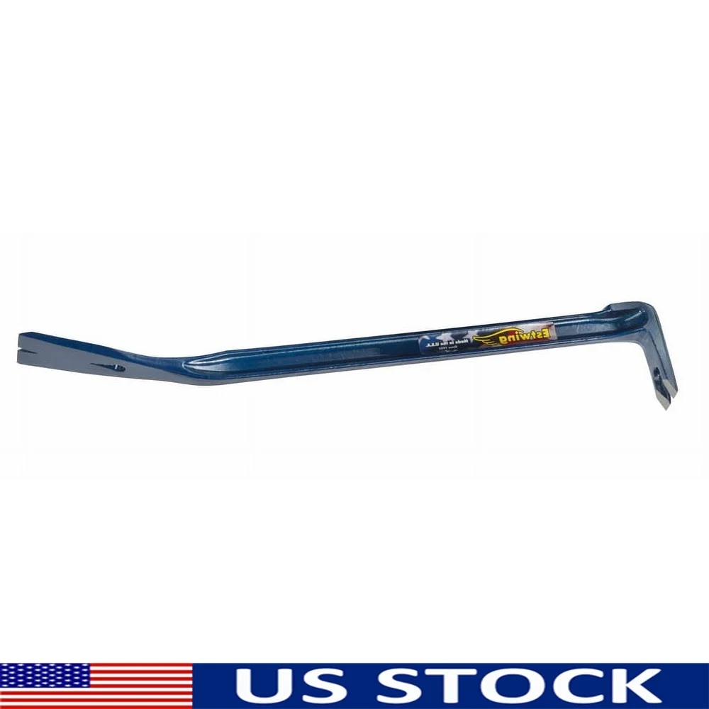 

18in I-Beam Forged Pry Bar Nail Puller Heavy Duty Construction Tool Rocking Head Beveled Slot Corrosion Resistant Durable
