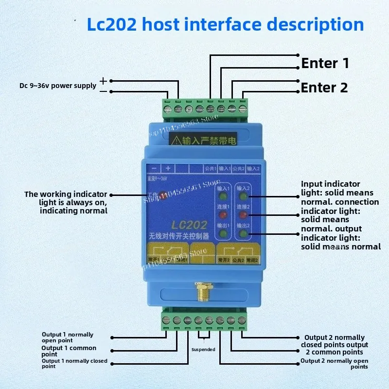 1 to 2 Water Level Controller Switching Quantity Wireless Module Relay Pump Remote Control Signal Transceiver