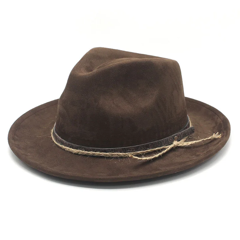 Hot-selling Suede Felt Hat With Distressed Finish, Jazz Hat With Upturned Brim And Wide Brim