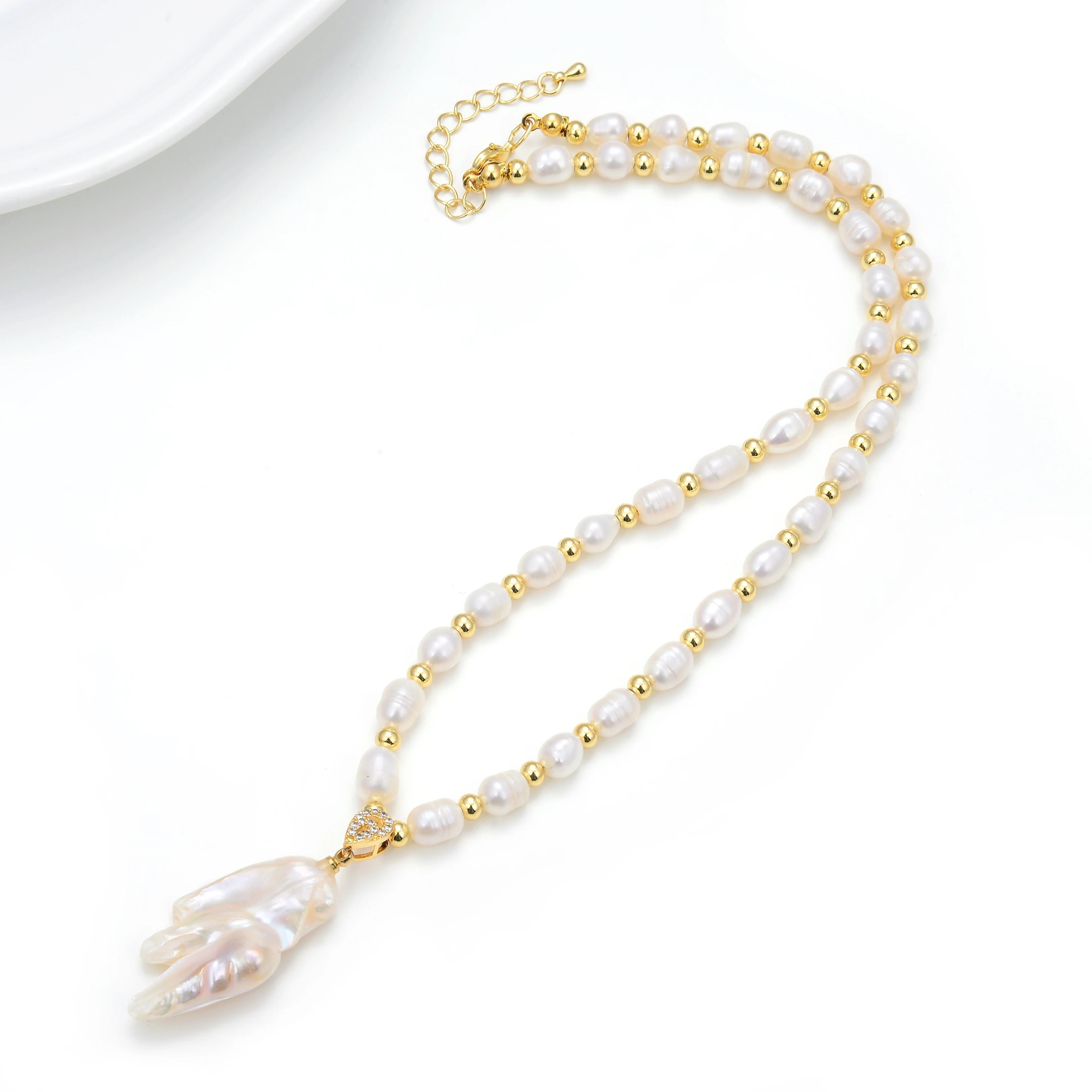 Europe And The United States Popular Light Luxury Natural Baroque Pearl Necklace For Women Trendy Irregular Temperament Necklace