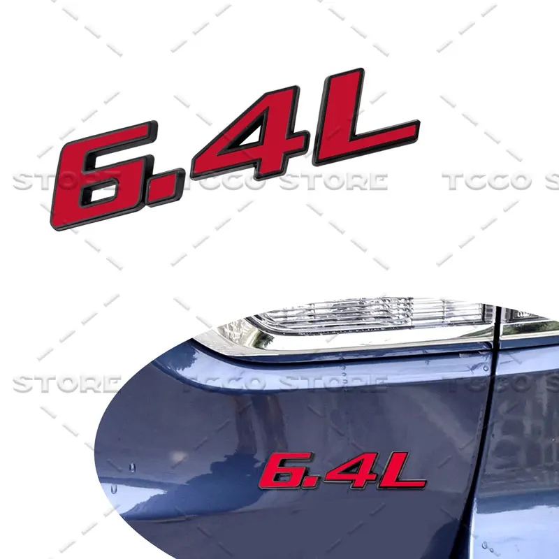 392 345 6.4L شعار شعار سبائك معدنية لاصق شارة الخلفي الجذع الحاجز الجسم ملصق ل HEMI البوصلة رانجلر شاحن التحدي