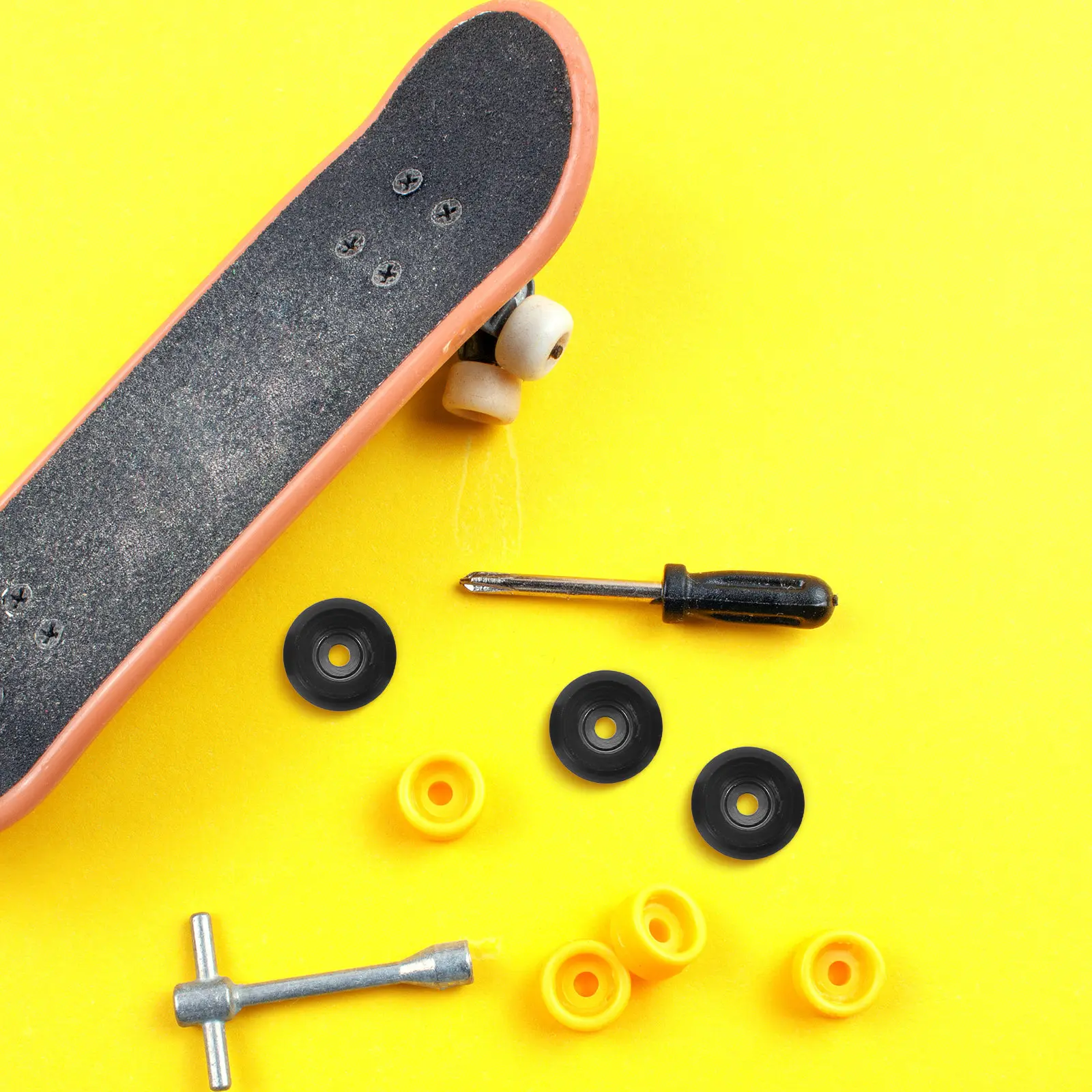 

4 шт. профессиональных колес для фингерборда с подшипниками POM, улучшенным контролем, скоростью и стабильностью, для фингер-скейтборда