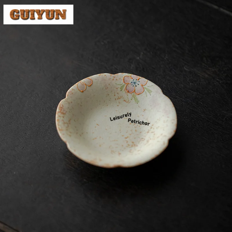 2pc/lot Hand-painted Flowers Coasters Zen Stand For Mugs For Coffee Cups Saucer Heat Insulation Placemats Cup Holder Drinkware