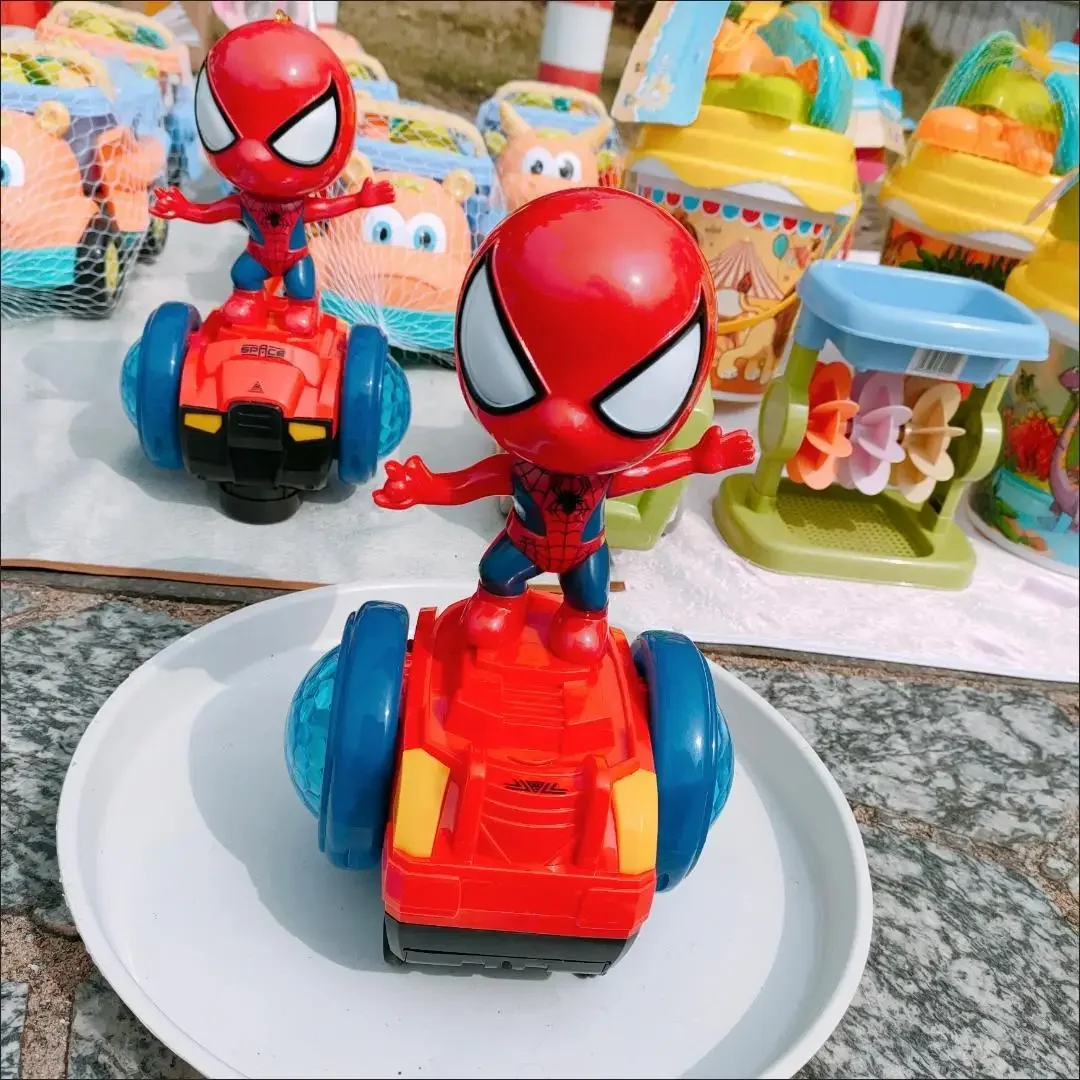 Light Up Transformation Spiderman Robot Captain America Hulk Iron Man Electric Toy Luminous Dancing Robot  Anime Hot Gift