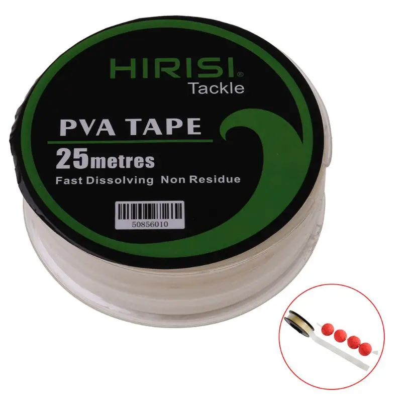 20M Carp Fishing PVA Tape Quick Water Dissolve Film String Line Roll Feeder Solid Threading Bait Throwing Tool Tackle