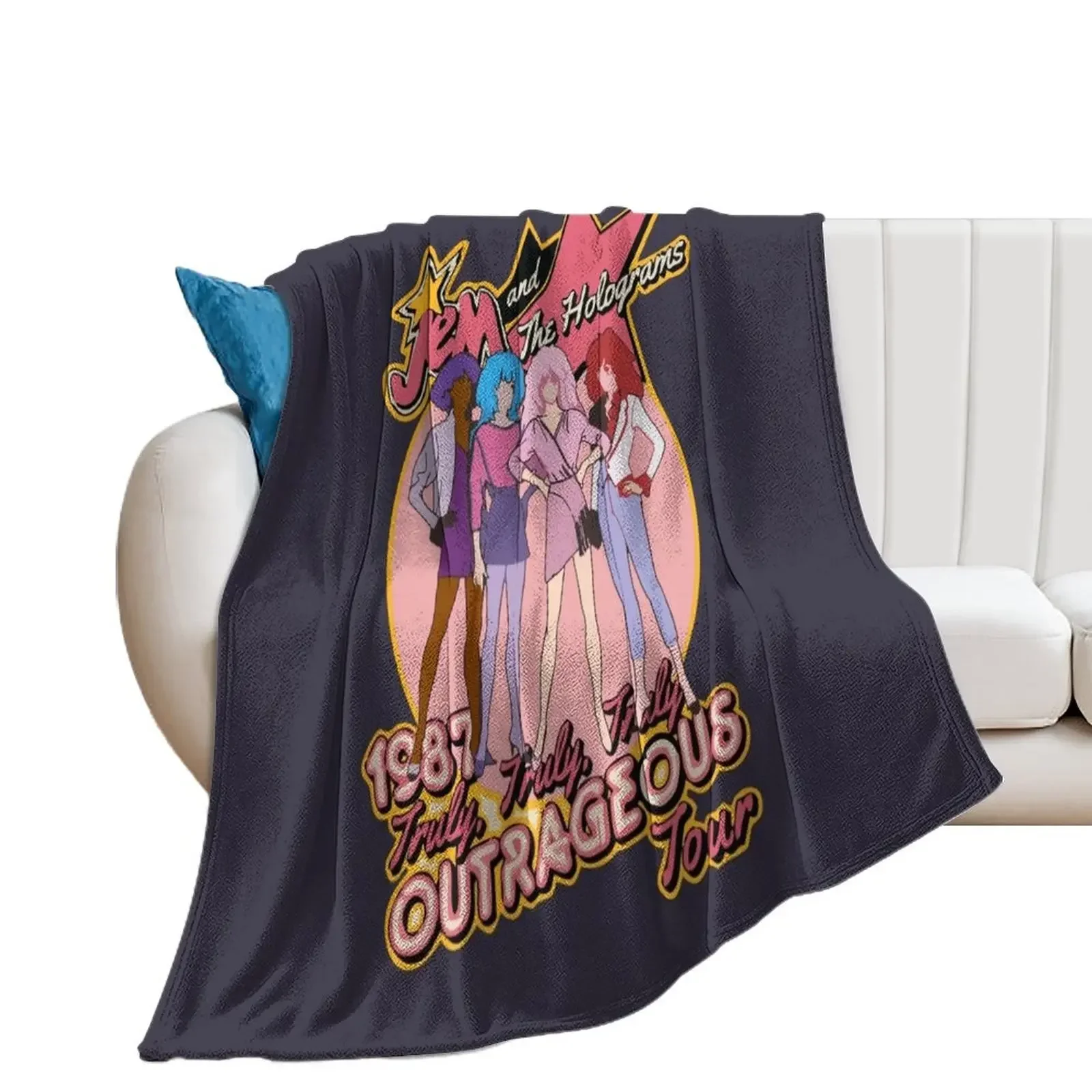 

Reveal The Secret Jem And The Holograms Gifts For Music Fan Throw Blanket Blankets For Sofas Winter beds Blankets