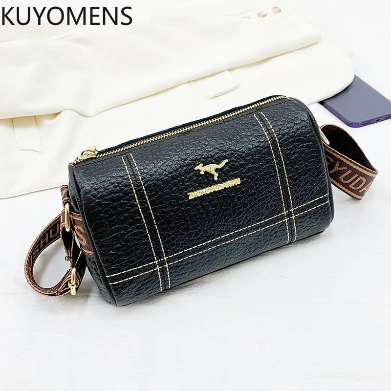 Women Genuine Leather Ladies Handbags Female Tote Sac High Quality Solid Color Genuine Leather Shoulder Crossbody Bags For