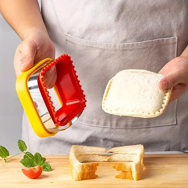 Sandwich Cutting Machine and Sealing Machine, Stainless Steel and Plastic Biscuit Cutting Machine, Square Pastry Cutting Machine