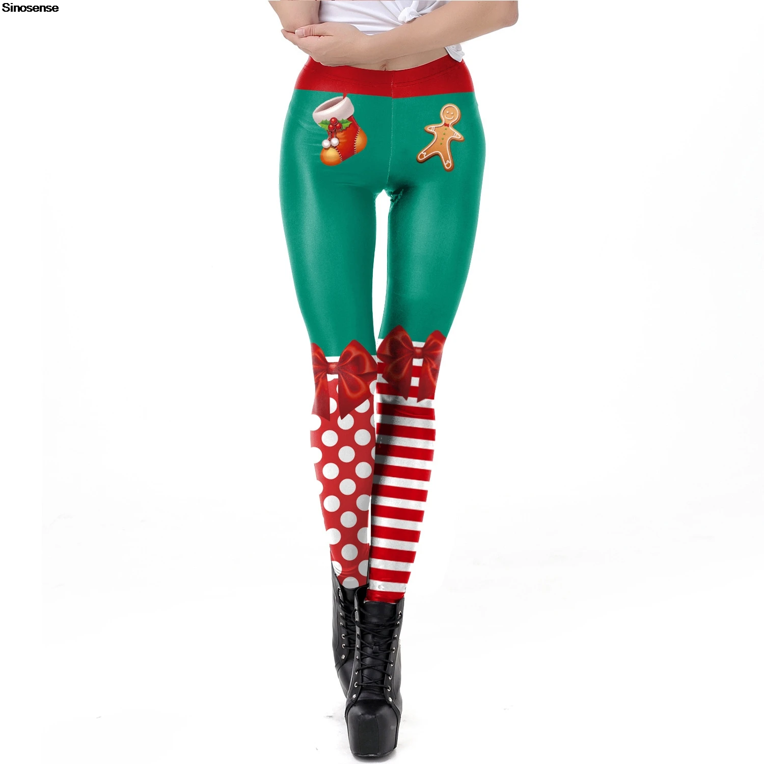 Women's Ugly Christmas Leggings 3D Funny Digital Print High Wasit Holiday Party Tacky Xmas Leggins Stretchy Cosplay Leggings