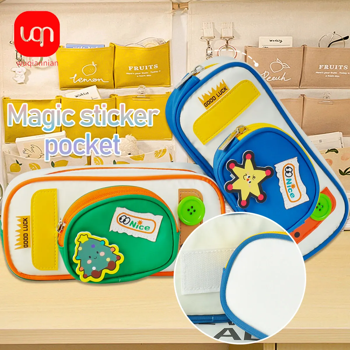 

WQN-1PC Cartoon Cute Pencil Case Storage Bag Large Capacity Pencil Case School Supplies & Student Backpack Stationery Accessorie