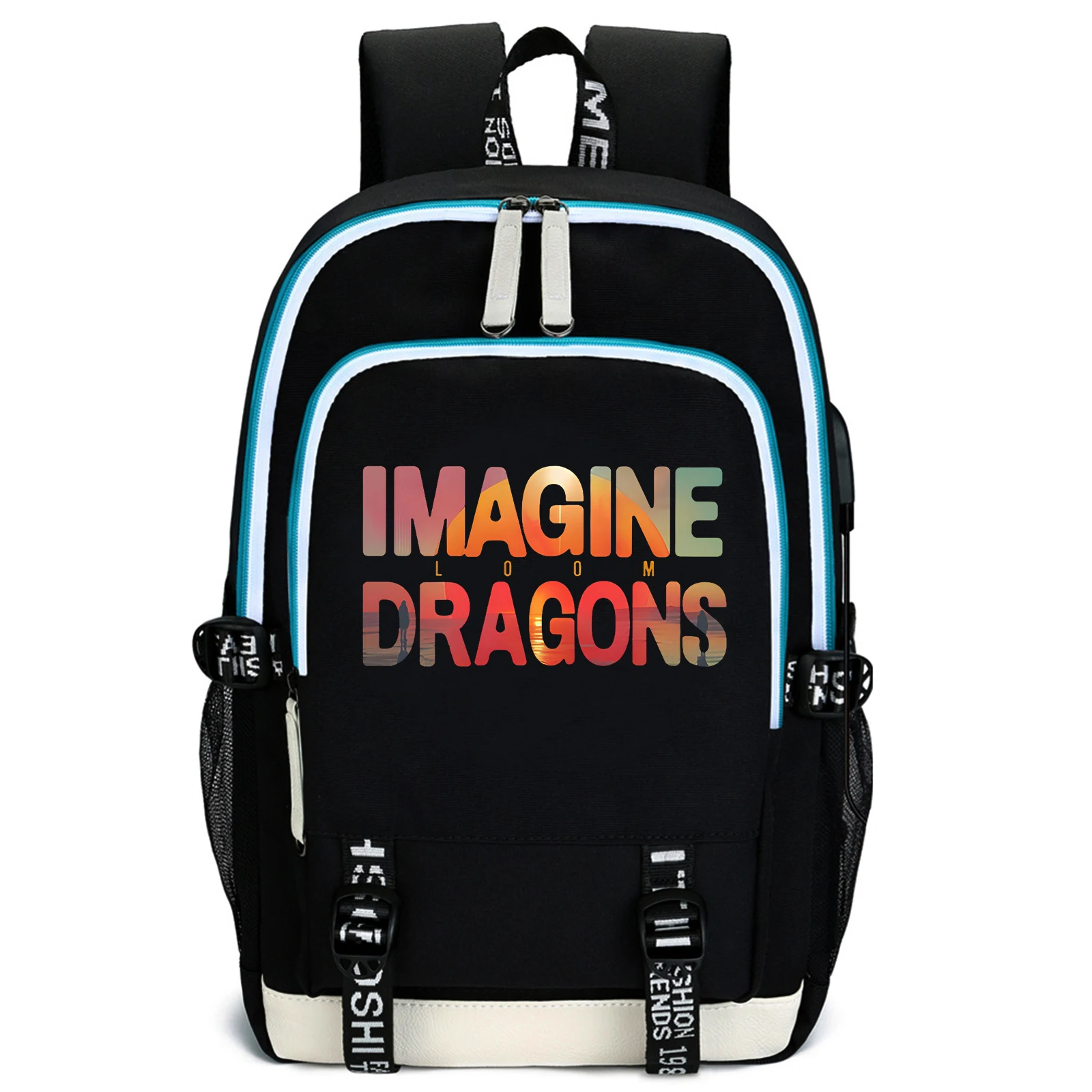 Imagine Dragons Loom Tour 2025 School Bags USB Charging Laptop Backpack Teens Boys Girls Student Book Bag Mochila Travel Bag