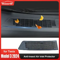 Anti-insect Air inlet Protector Cover For Tesla Model 3 Highland 2024 Front Trunk Air Vent Intake Grille Filter Net Insect-proof