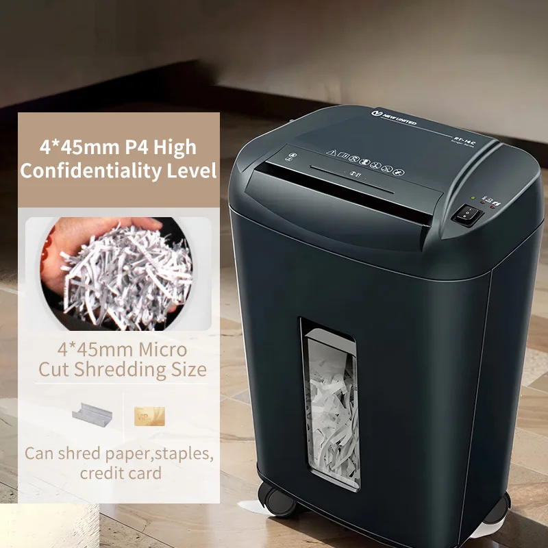Office & Home Paper Shredder Machine Hot Selling 12 Sheet Cross Cut Shredder Card Shredding Ability Paper Shredder