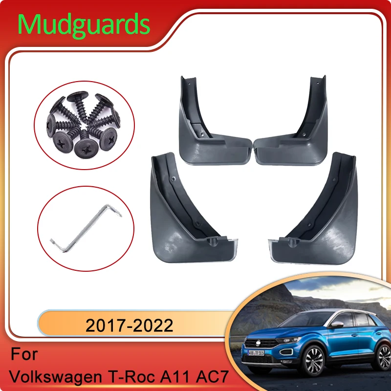 

For Volkswagen VW TRoc T Roc T-Roc A11 AC7 2017 2018 2019 2020 2021 2022 Mudguards Splash Wheels Fender Mudflaps Car Accessories