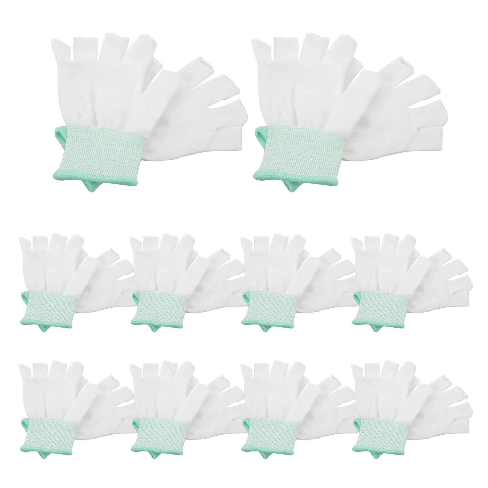 

10 пар рабочих перчаток, устойчивых к порезам, устойчивых к проколам, дышащих, удобных в использовании, подходят для садоводства, ремонта автомобилей, защиты.