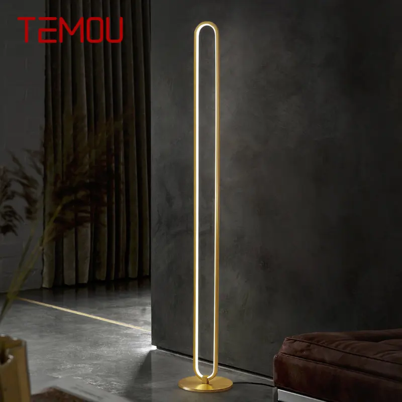 

TEMOU Contemporary Floor Lamps LED 3 Colors Standard Lights Luxuri Decor For Modern Home Live Room