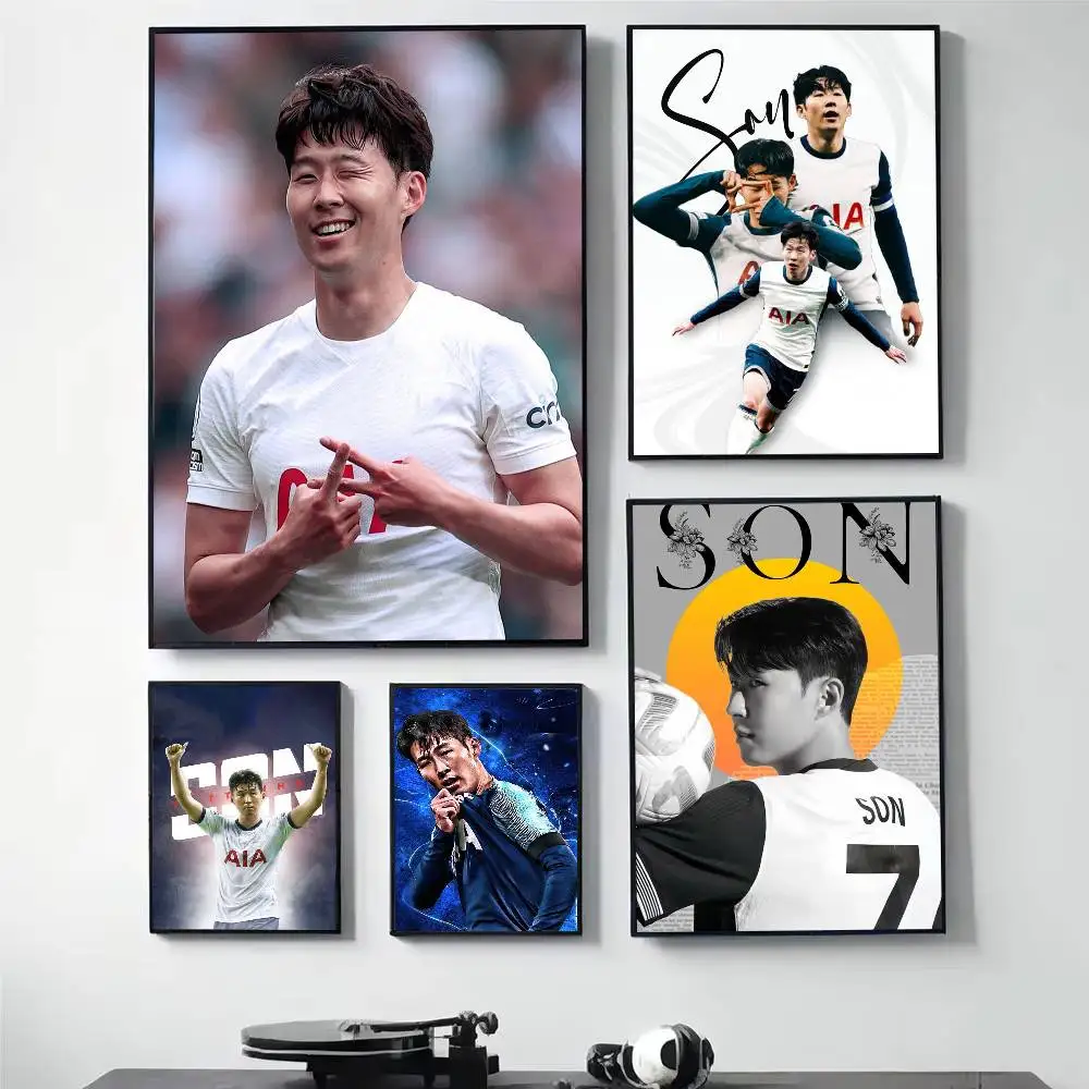 

Football Sonny S-Son Heung-min Poster Versatile HD Waterproof Wall Art Self-Adhesive Decor for Any Space Ideal Gift