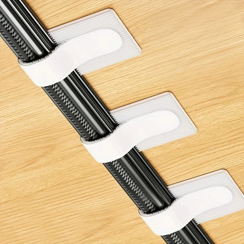 20pcs Self-Adhesive Hook and Loop Cable Ties, for Data Wires Management Wire Fastening Straps Office Tabletop Nylon Bands