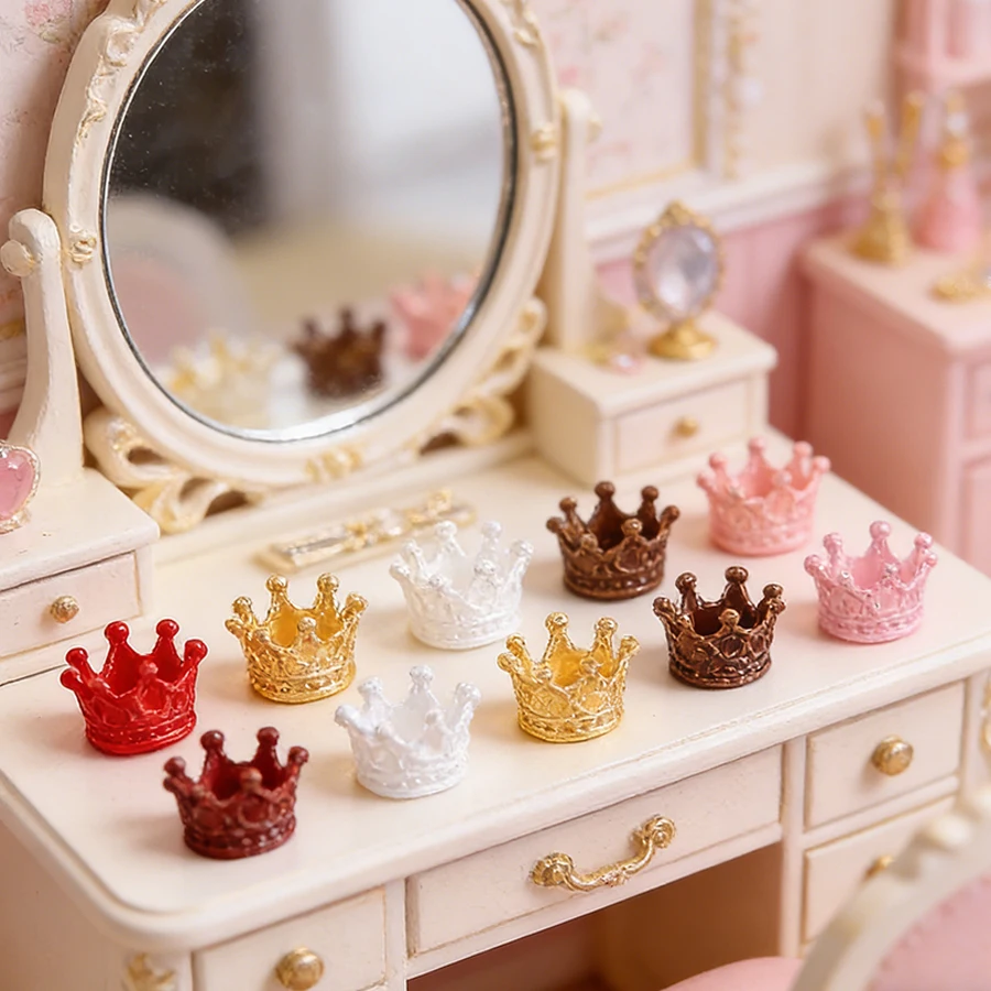20pcs 1cm Mini Alloy Crown Charms Loose Beads Pendants Dollhouse Metal Crown Miniature Jewelry Making Necklace DIY Crafts image 3
