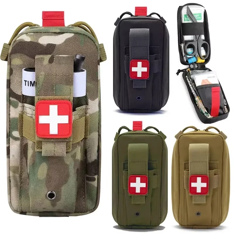 Molle EMT Tactical Medical Pouch Outdoor Survival First Aid Pouch Tourniquet Holder Hunting Camping Utility Emergency Pouch Pack