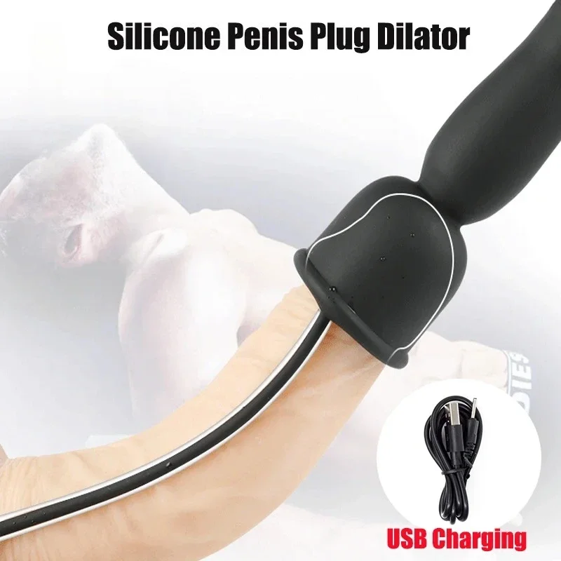 مجرى البول هزاز سيليكون الجوف لعبة استثارة القضيب القسطرة الحصان العين تحفيز السبر قضيب الكبار لعبة الجنس للرجال مثلي الجنس الاستمناء