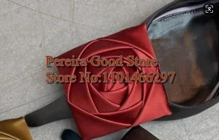Big Rose Flower Pointed Toe High Heel Pumps Stiletto High Heels Satin Slingback Women Bride Runway Shoes Green Yellow