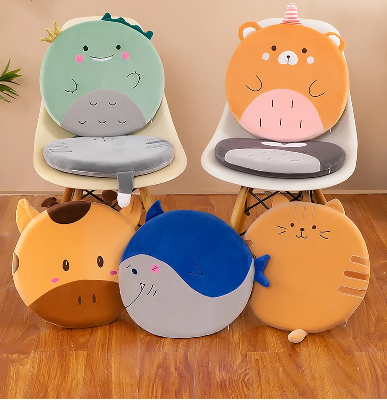 Cartoon Animal Memory Cotton Cushion, Plush Cushion, Office Chair, Sofa, Bay Window Cushion, Tatami Mat