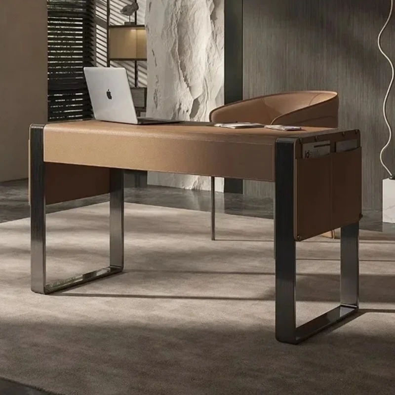 #for 120x60x75cm 140x60x75cm Modern Saddle Leather Computer Desk Motion Room Desks Office Table Gaming Desk Office