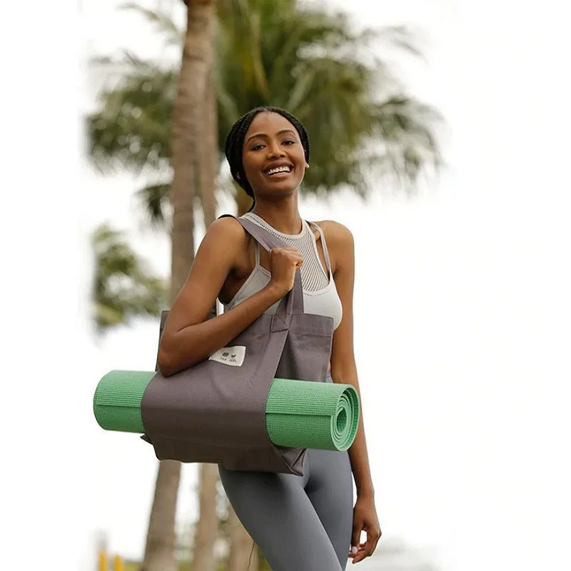 شعار مخصص اليوغا حصيرة حقيبة شخصية تنفس أكسفورد الناقل مع حزام قابل للتعديل لصالة الألعاب الرياضية/بيلاتيس حقيبة اللياقة البدنية مقاومة للماء #3