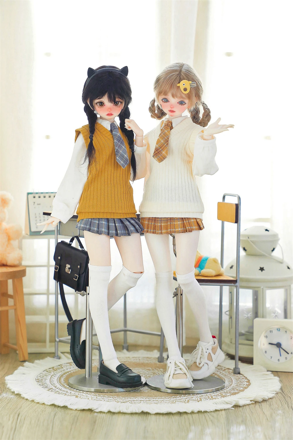 BJD doll clothes suitable for 1/4 size cute doll clothes set academic doll accessories (4 points)